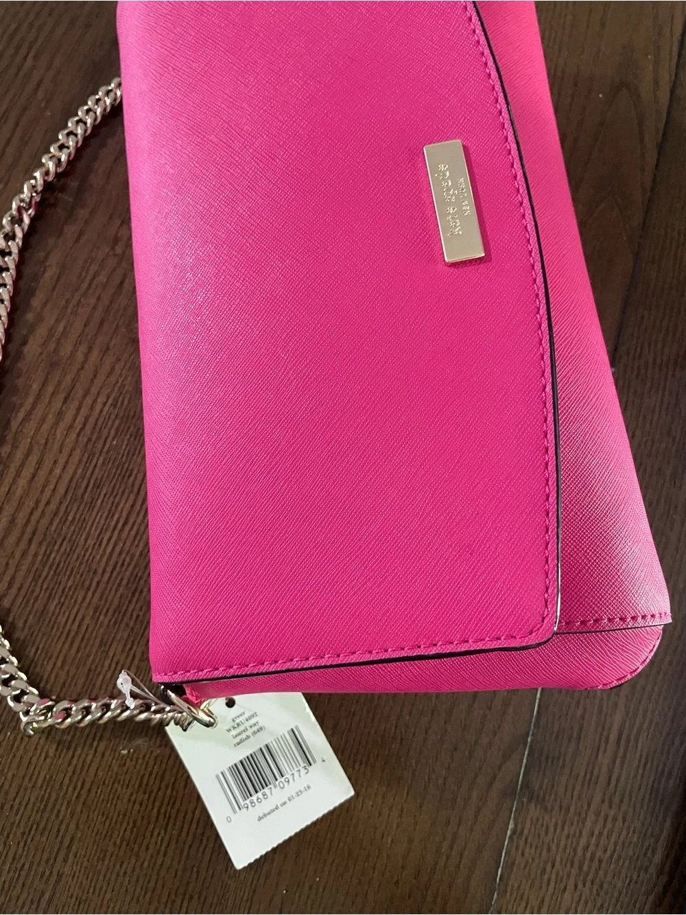 kate spade Hot Pink Leather Chain Shoulder Bag
